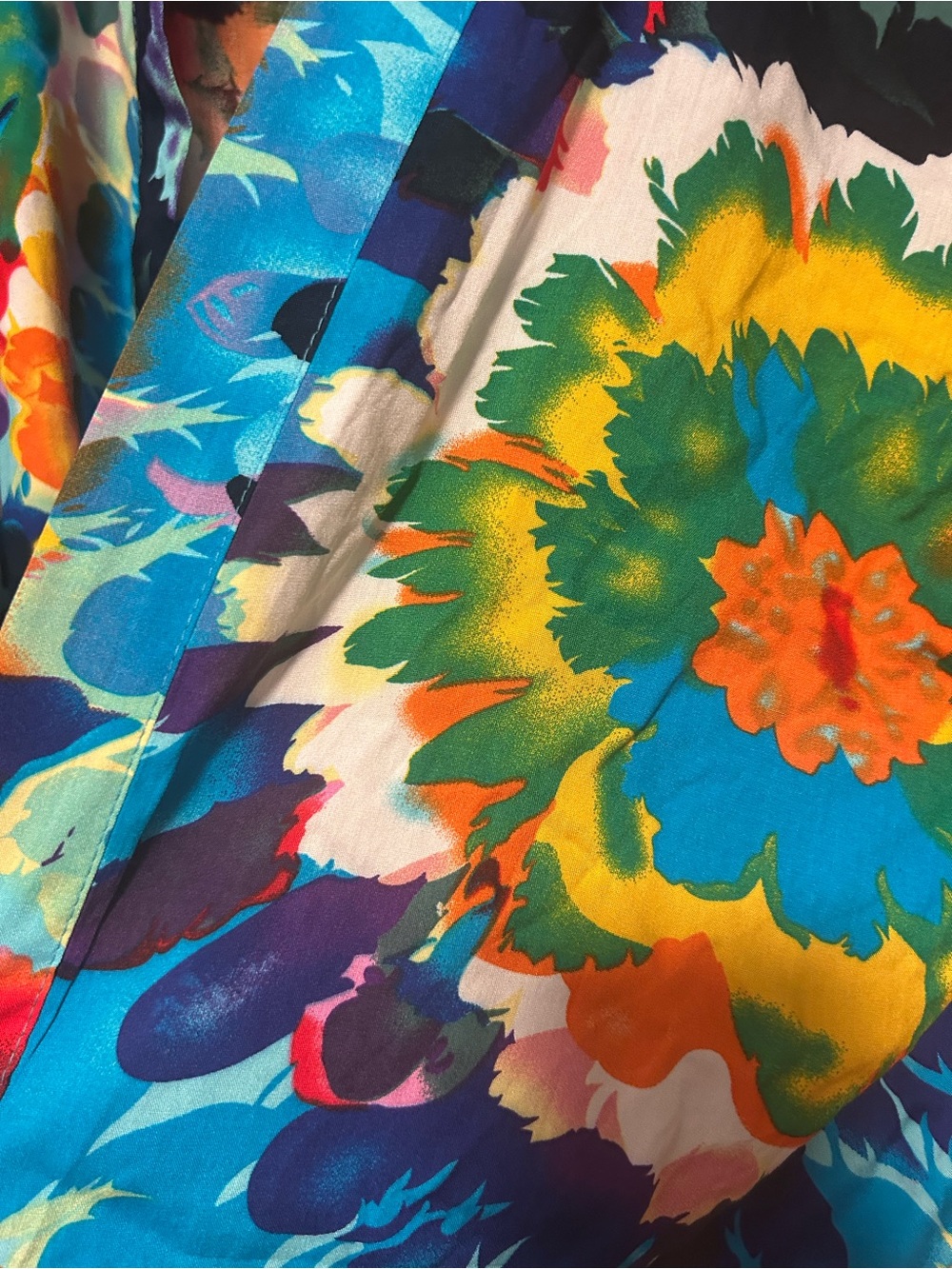 Colorful Floral Kimono Cardigan - Picture 2 of 3
